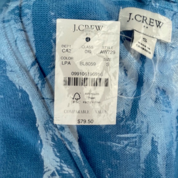 J. CREW Tunic Sweater Linen-blend Button Sides - Picture 5 of 7